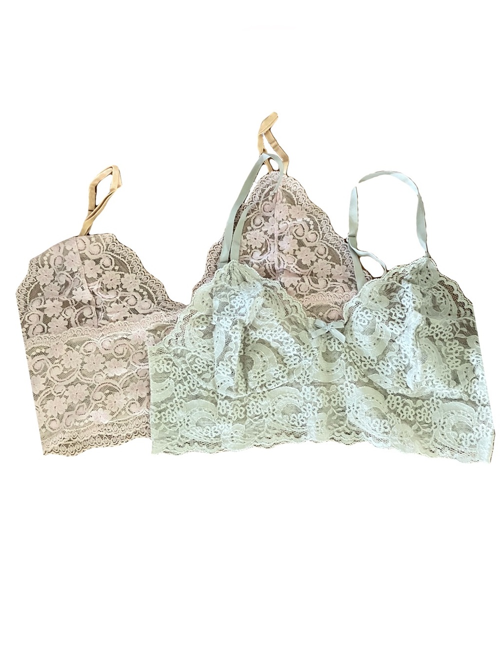 VS VTG lace lounge bralettes